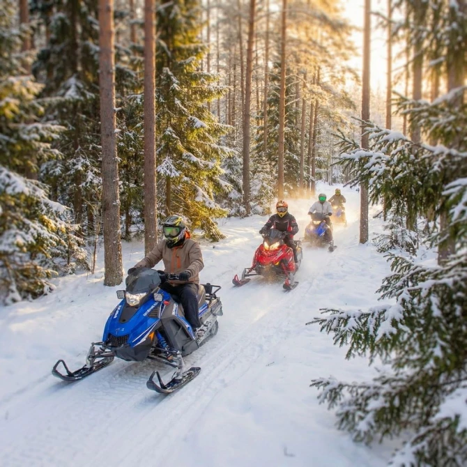 Катание на снегоходах